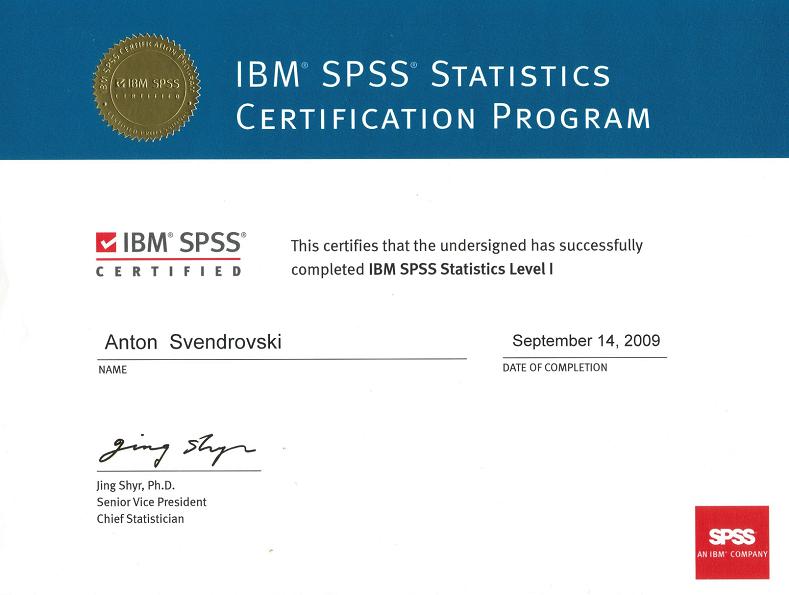 ibm certified spss